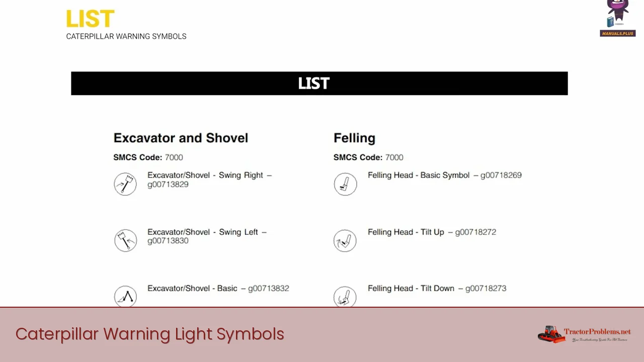 Caterpillar Warning Light Symbols